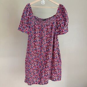 J. Crew Floral Mini Dress - Pink and Blue